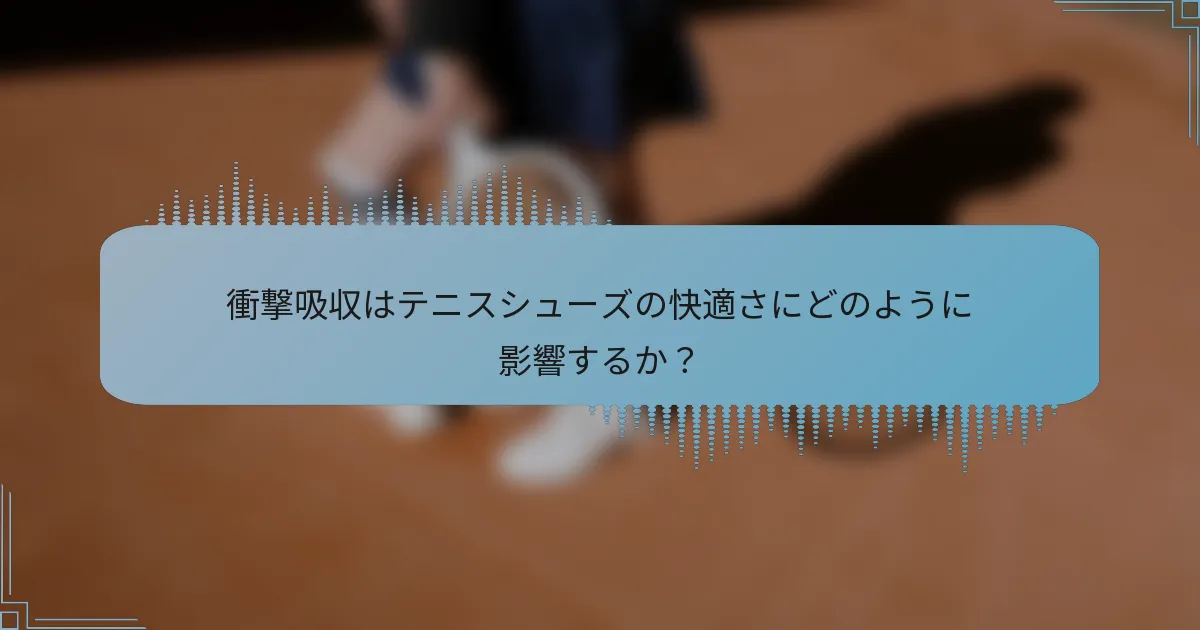 衝撃吸収はテニスシューズの快適さにどのように影響するか？