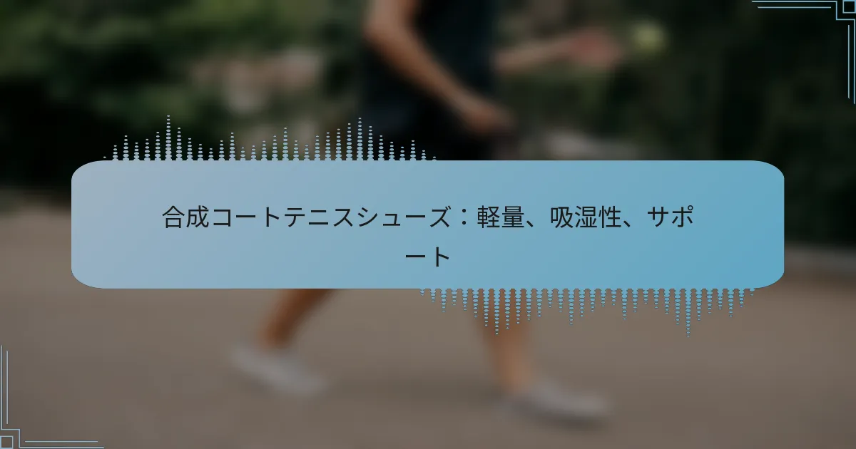 合成コートテニスシューズ：軽量、吸湿性、サポート