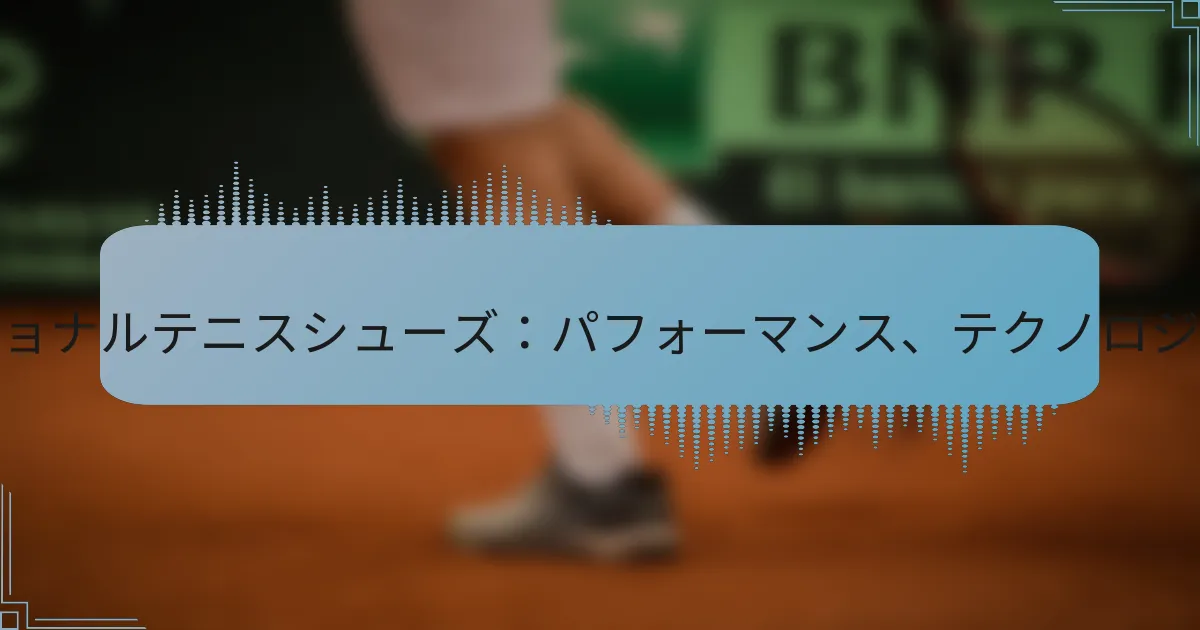 プロフェッショナルテニスシューズ：パフォーマンス、テクノロジー、サポート