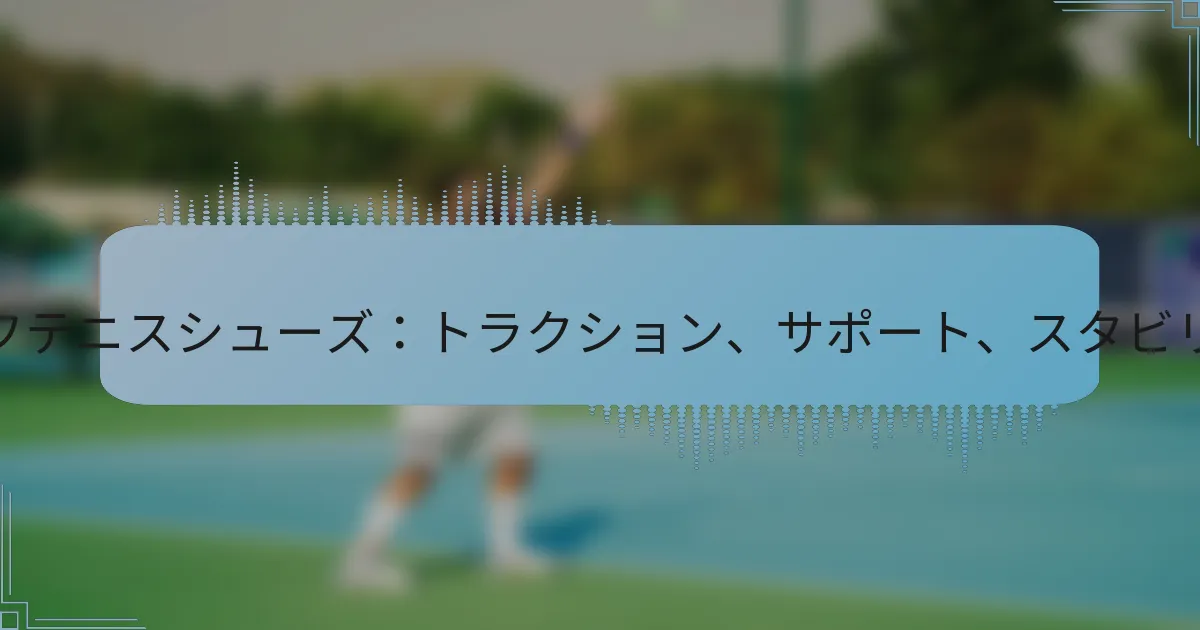 ターフテニスシューズ：トラクション、サポート、スタビリティ