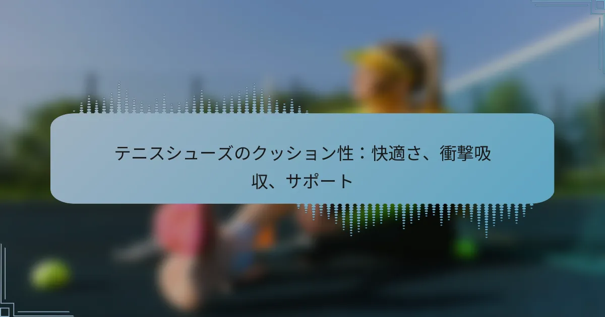 テニスシューズのクッション性：快適さ、衝撃吸収、サポート