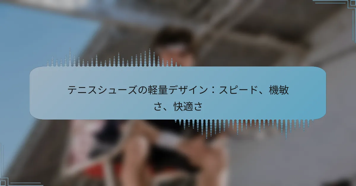 テニスシューズの軽量デザイン：スピード、機敏さ、快適さ