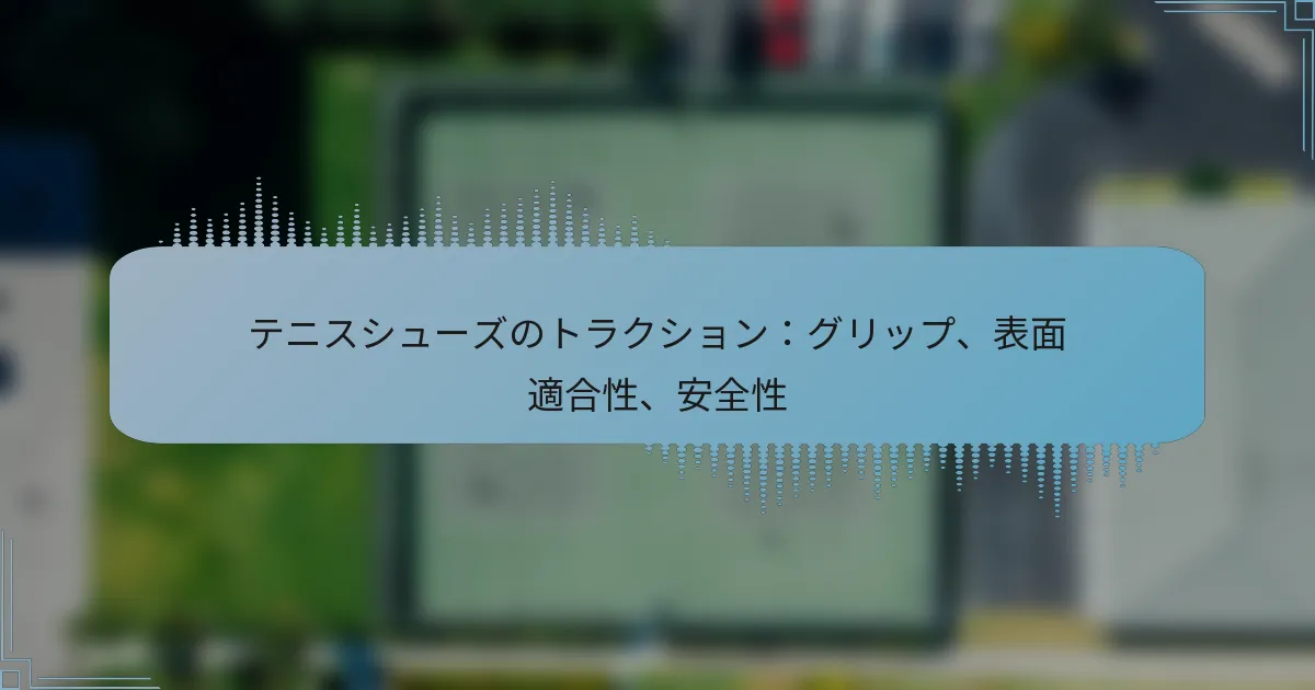 テニスシューズのトラクション：グリップ、表面適合性、安全性